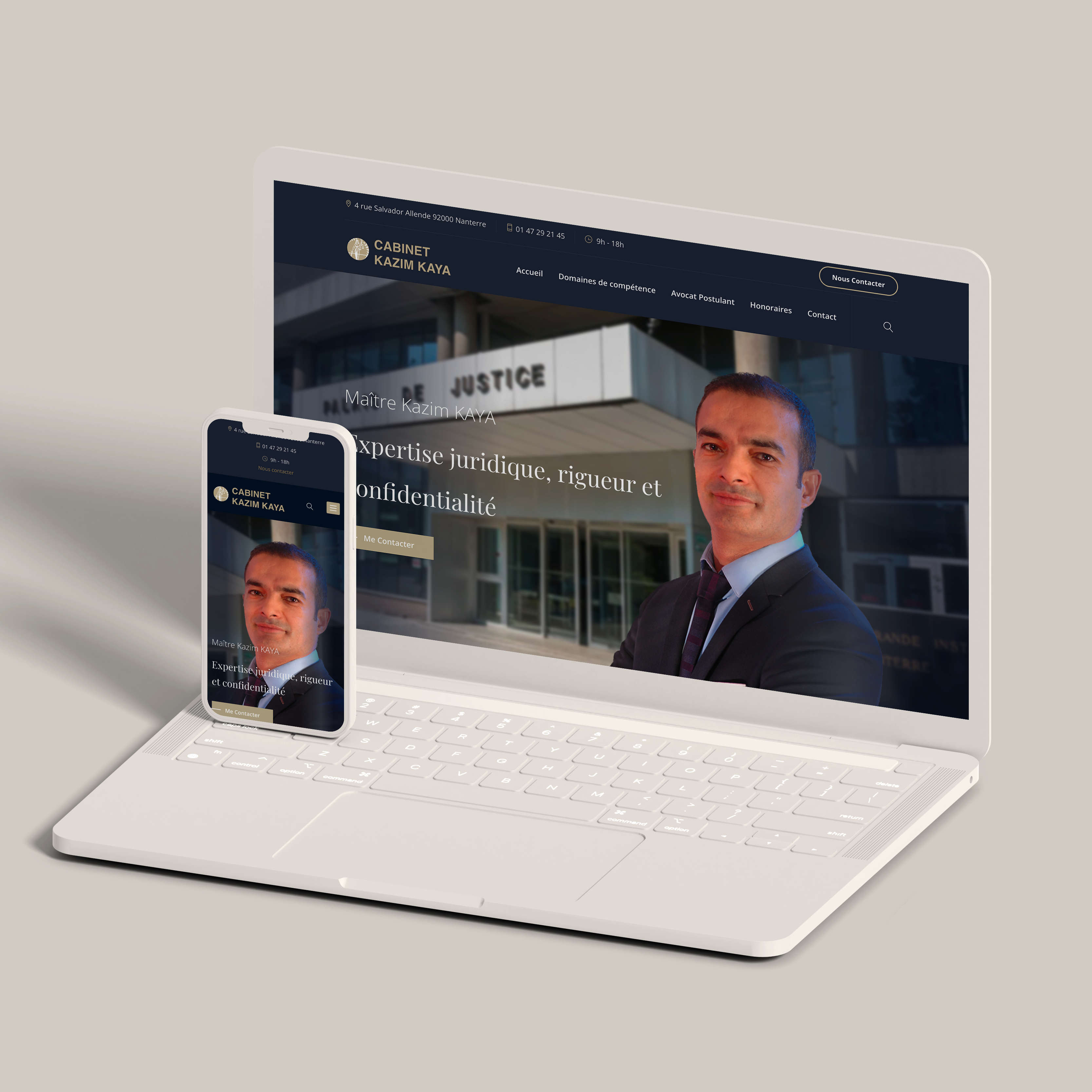 Création site web professionnel cabinet avocat Kazim Kaya — Webitectes