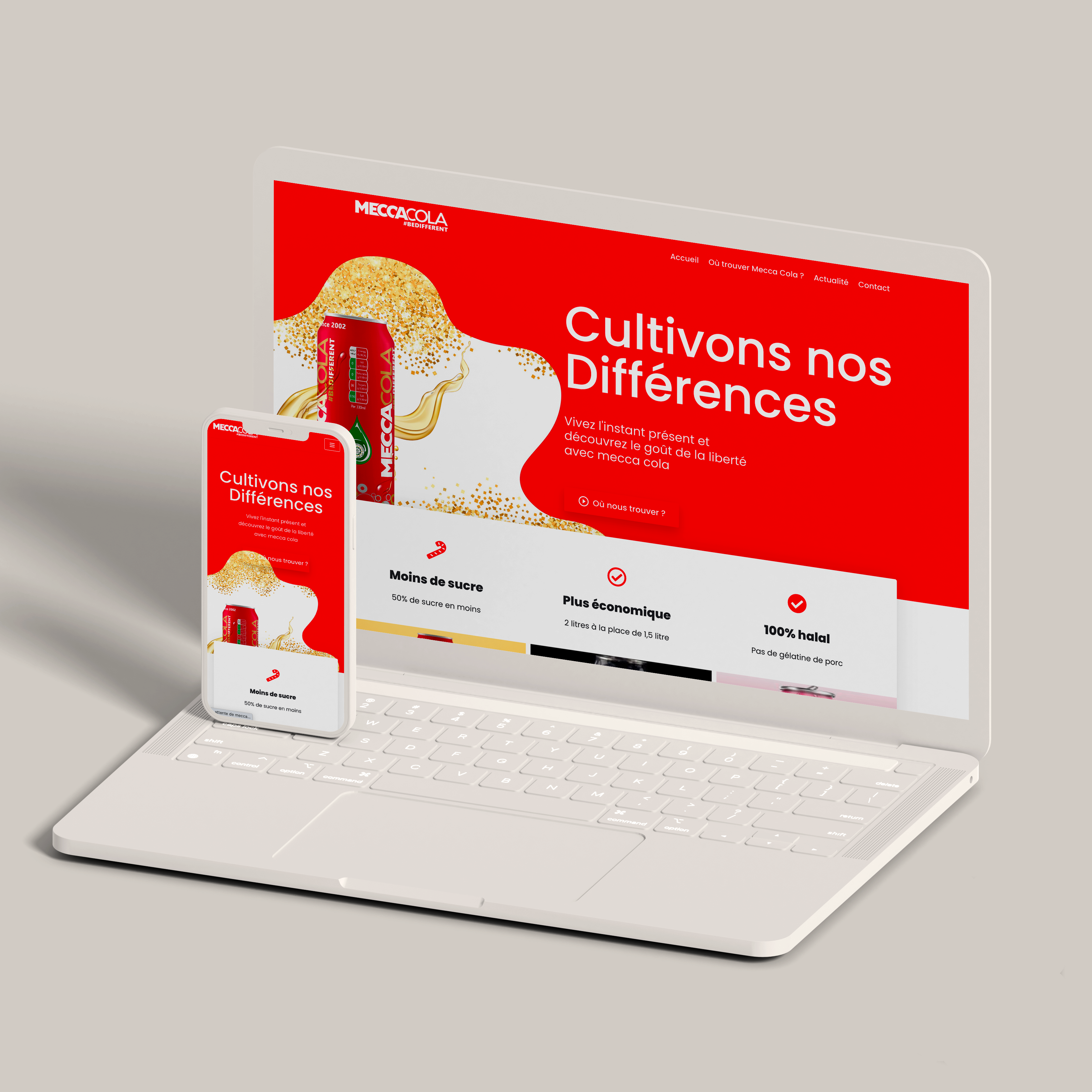 Création site web vitrine MeccaCola — Webitectes Paris